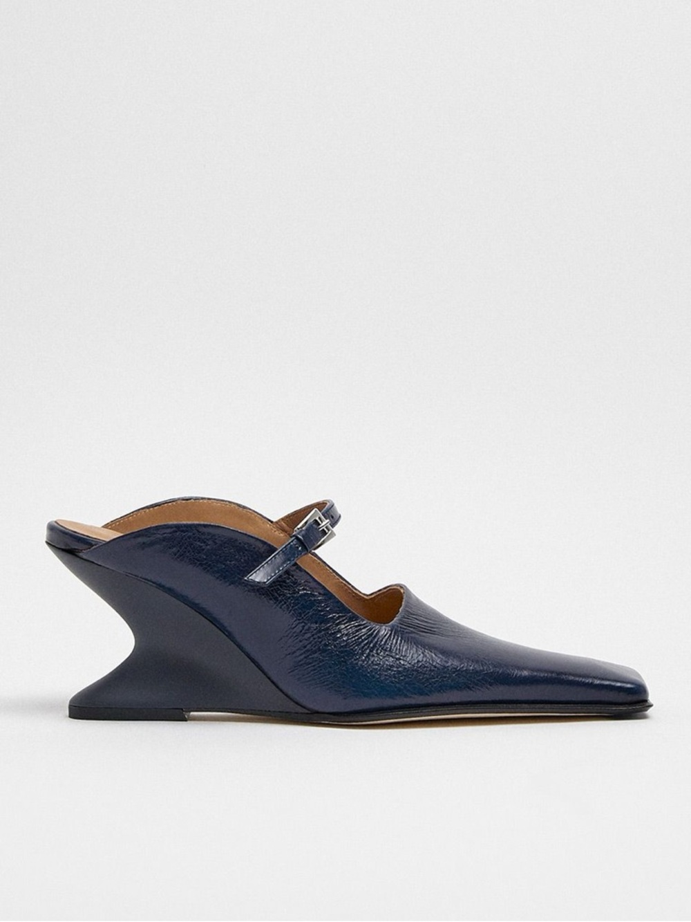 Miista ALDITH navy blue mules pumps cut out subversive designer sculpted
